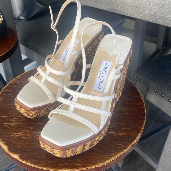 Jimmy Choo Shoes - Brand new cream Jimmy Choo wedges